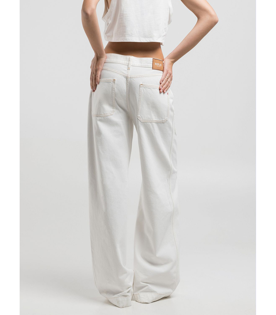 リラックスフィットフロントポケットリサイクルデニム 詳細画像 ホワイト 2